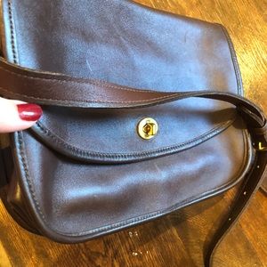 90s Vintage Coach Brown Crossbody Shoulder Bag